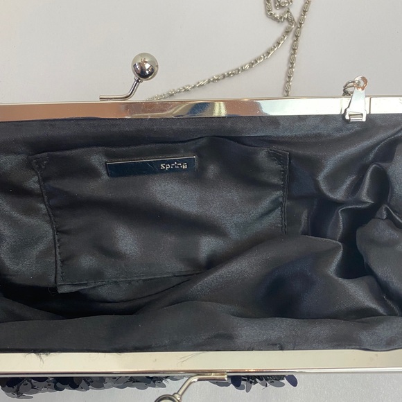 Glitzy Formal Black Sequin Clutch / Purse / Bag - Picture 4 of 4